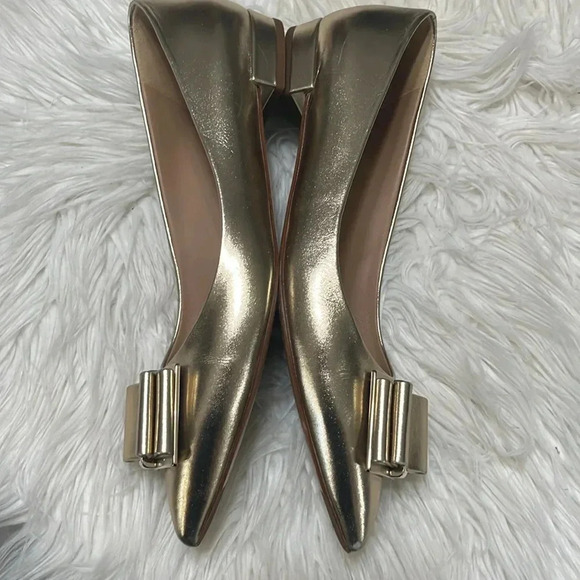 Salvatore Ferragamo - Zeri Golden pointed ballets - Picture 5 of 16